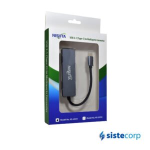 CONVERSOR USB 3.1 C A HDMI / HUB 2 PUERTOS USB 3.0  / LECTOR DE TARJETAS NS-UCD1 NISUTA(NS-UCD1) - Imagen 1