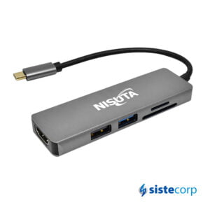 CONVERSOR USB 3.1 C A HDMI / HUB 2 PUERTOS USB 3.0  / LECTOR DE TARJETAS NS-UCD1 NISUTA(NS-UCD1) - Imagen 2