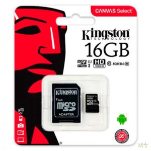 MICRO SD 16GB KINGSTON CANVAS CLASE 10 SDHC/SDXC - Imagen 1