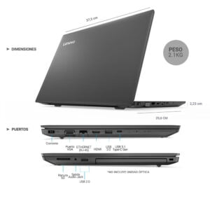 NOTEBOOK LENOVO V330 15.6'' i5-8250U 4GB 256SSD FREEDOS - Imagen 3
