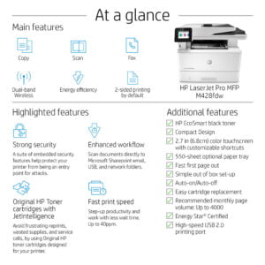 IMPRESORA HP M428FDW LJ 40PPM WIFI EPRINT W1A30A - Imagen 1