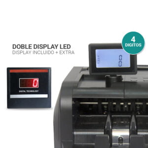 CONTADORA DE BILLETES GADNIC PORTABLE DOBLE DISPLAY DETECTOR FALSOS - Imagen 4