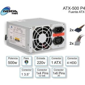 FUENTE PC 550W NOGANET ATX C/ CABLE - Imagen 2