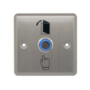 BOTON DE EXIT METALICO LUMINOSO EMPOTRABLE 86X86 MARCA CYGNUS (EX-906)