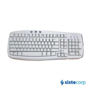 TECLADO MICROSOFT BLANCO PS2, INGLES - Imagen 1