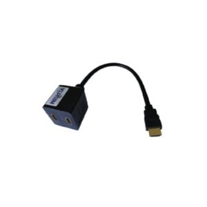ADAPTADOR DE HDMI A 2 HDMI MAH BAÑADO EN ORO BULK NISUTA - Imagen 1