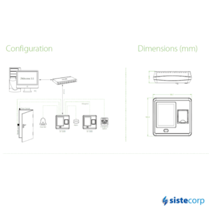 CONTROL DE ACCESO Y ASISTENCIA TOUCH POR HUELLA Y TARJETA EM ZKTECO SF300B/ID - Imagen 3