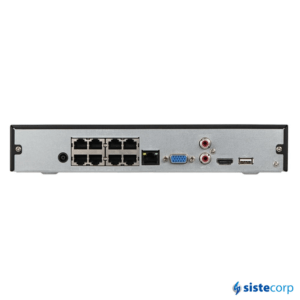 NVR 8CH POE 6MP 1SATA S/FUENTE DAHUA (NVR2108HS-8P) - Imagen 2