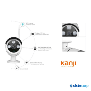 KIT DE CAMARAS DE SEGURIDAD WIFI KANJI NVR + 4 CAMARAS  (KJ-NVRW4) - Imagen 1