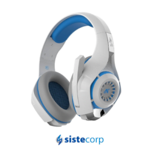 AURICULAR GAMER AUG300 PS4/PC/CELULAR BLANCO CABLE MALLADO VINCHA C/MICROFONO PLUG 3.5MM 4 CONTACTOS NS-AU(NS-AUG300W) - Imagen 1