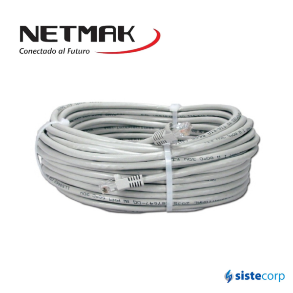 PATCHCORD CAT.5E 10M FLEXIBLE CON CAPUCHON NM-C04-10 NETMAK (NM-C04-10)
