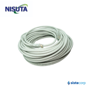 PATCHCORD/CABLE DE RED CAT.5E 25M FLEXIBLE CON CAPUCHON NISUTA (NS-CUTP25C) - Imagen 1