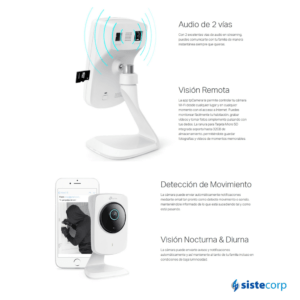 CAMARA IP WIFI HD NC260 INFRARROJO SD MIC+PARLANTE CLOUD NC260 TP-LINK (NC260) - Imagen 4