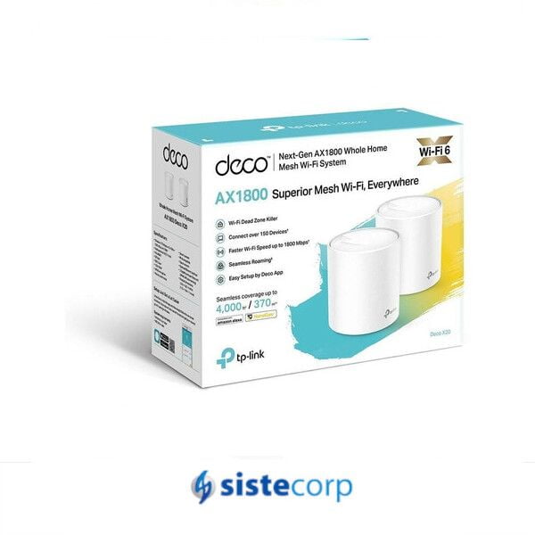 SISTEMA MESH TP-LINK DECO X20 (PACK 2 AX1800 WIFI6 (DECO X20 (PACK 2))