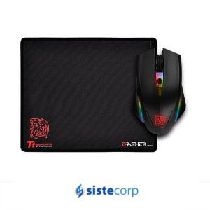 KIT MOUSE Y MOUSEPAD GAMING TALON ELITE RGB THERMALTAKE (MO-TER-WDOTBK-01) - Imagen 1