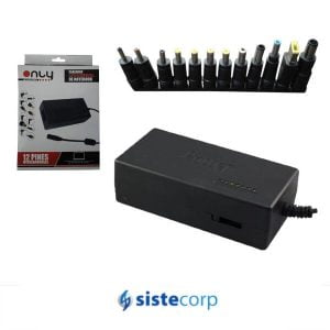 CARGADOR NOTEBOOK - 65W - VOLTAJE MANUAL - INCLUYE 8 PINES - ONL-VVT00017 - ONLY - Imagen 1