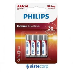 PILA ALCALINA AAA 1.5 V PACK 12 BLISTER X 4 PILAS P/B PHILIPS - Imagen 1