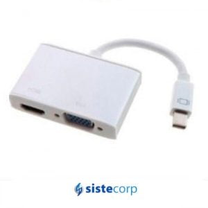ADAPTADOR MINI-DISPLAY PORT A HDMI + VGA +AUDIO NETMAK - Imagen 1
