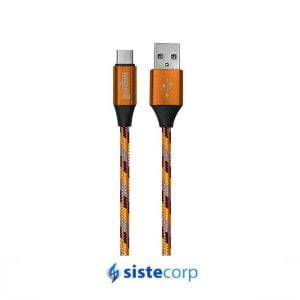 CABLE USB 2.0 A USB TIPO C- M A M1M MALLADO DE TELA NS-CATEUC NISUTA - Imagen 1