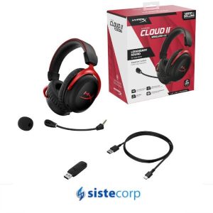 AURICULAR HYPERX GAMING CLOUD II WIRELLESS HYPERX (HHSC2X-BA-RD/G) - Imagen 2