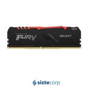 MEMORIA DDR4 16GB KINGSTON 2666MHZ CL16 FURY BEAST RGB (KF426C16BB1A/16) - Imagen 1