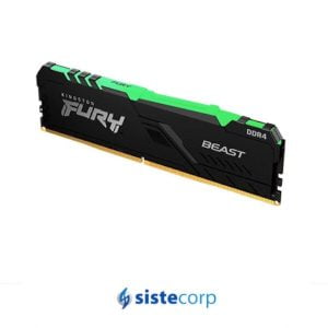 MEMORIA PC KINGSTON  FURY DDR 4 8GB 2666 BEAST RGB 8 GBIT (KF426C16BBA/8) - Imagen 1