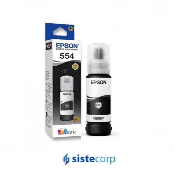 BOTELLA EPSON T554120-AL NEGRO PIGMEN P/L8160/8180 (T554120-AL)