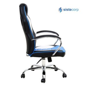 SILLA GAMER NIBIO ROOKIE AZUL PU GAMING BASE ASIENTO CROMADA (GC029-BLUE) - Imagen 1