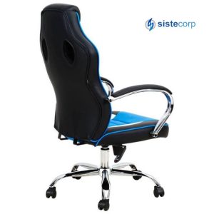 SILLA GAMER NIBIO ROOKIE AZUL PU GAMING BASE ASIENTO CROMADA (GC029-BLUE) - Imagen 2