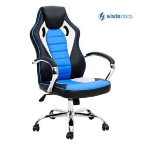 SILLA GAMER NIBIO ROOKIE AZUL PU GAMING BASE ASIENTO CROMADA (GC029-BLUE) - Imagen 3