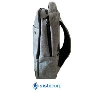 MOCHILA ZOM GRIS CON NEGRO 15.6''  NUEVA (ZB-204GA) - Imagen 3