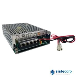 FUENTE METALICA 12V 10A  CON FUNCION UPS CON CABLES Y LED INDICADOR - Imagen 1