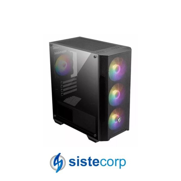 GABINETE MSI MAG FORGE M100A ACRILICO MATX FAN FRONT RGB X3 / BACK RGB X1 (2237)