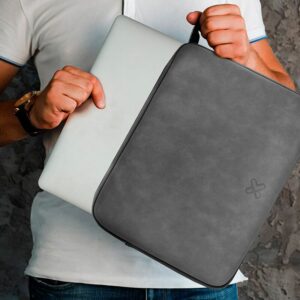 FUNDA NOTEBOOK KLIP XTREME 156 GRIS GAMUZA (KNS-220GR) - Imagen 3