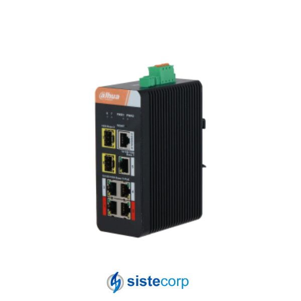 SWITCH INDUSTRIAL 4 + 2 + 2 10/100/1000 POE+ 120 (PFS4207-4GT-DP-V2)