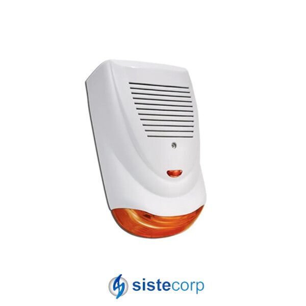SIRENA EXTERIOR INTELBRAS PLASTICA CON FLASH Y LED 120DB 2 TAMPER (SL-400)