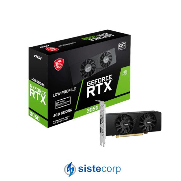 PLACA DE VIDEO 6GB MSI GEFORCE RTX 3050 LP DDR6 (912-V812-023)