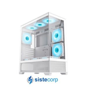 GABINETE GAMEMAX VISTA AW 6*FAN ARGB E-ATX BLANCO (VISTA AW)
