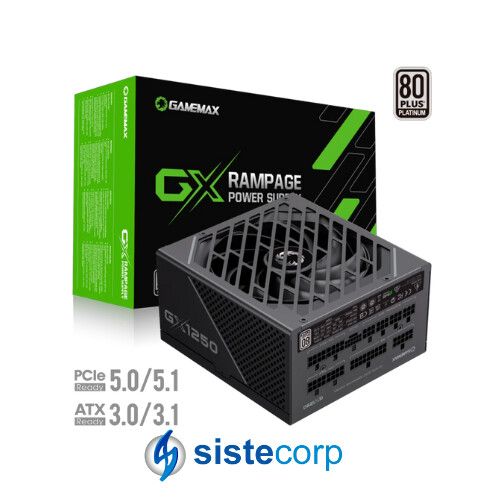 FUENTE 1250W GAMEMAX 80 PLUS PLATINUM GX-1250 PRO (GX-1250 PRO BK)