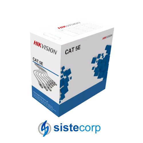 ROLLO CABLE UTP CAT.5E HIKVISION INTERIOR X 305 MTS CMX (DS-1LN5E-E/E)