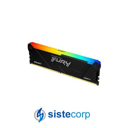 MEMORIA DDR4 16GB KINGSTON 3200MHZ CL16 FURY BEAST RGB (KF432C16BB2A/16)