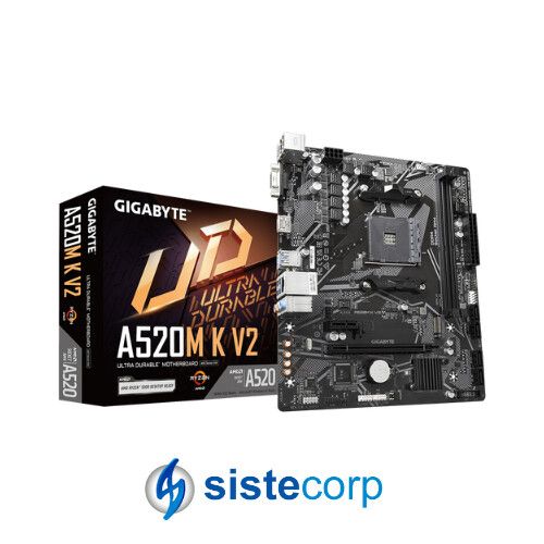 PLACA MADRE GIGABYTE AM4 A520M K V2 DDR4 BOX M-ATX (A520M K V2)