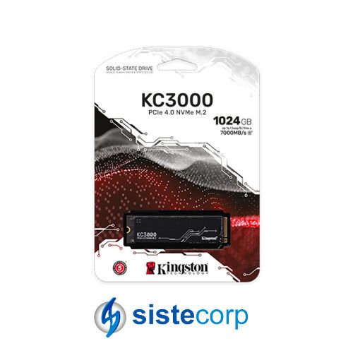 DISCO SOLIDO SSD M.2 NVME 1TB G4 KINGSTON KC3000 (SKC3000S/1024G)