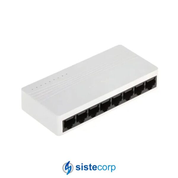 SWITCH HIKVISION 8 PUERTOS 10/100M RJ45 PORTS NO ADMINISTRABLE PLASTICO