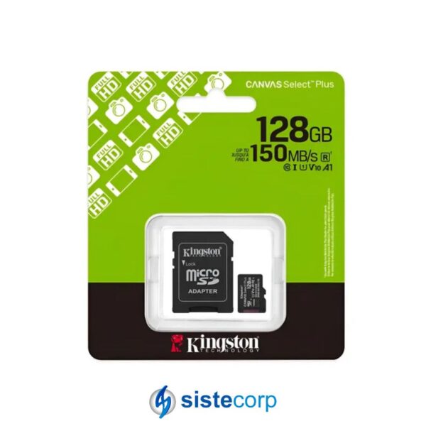 MICRO SD 128GB C10 KINGSTON CANVAS SELECT PLUS G3 (SDCS3/128GB)