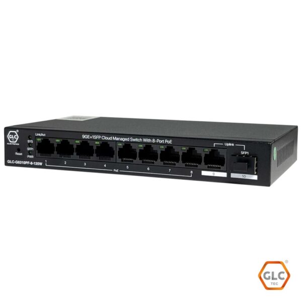 SWITCH POE 8P ADMIN GIGA - 8P 1 SFP POE (GLC-G6310PF-8-120W)