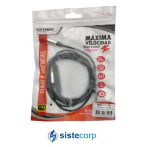 CABLE MANOS LIBRES 3.5 C/MIC NETMAK (NM-MIC15)