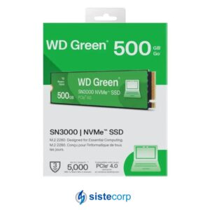 DISCO SOLIDO SSD M.2 NVME 500GB G4 WD GREEN SN3000 (WDS500G4G0E)