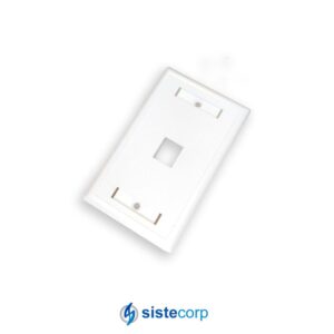 FACE PLATE 1 PORT CAT5E/6 - Imagen 1