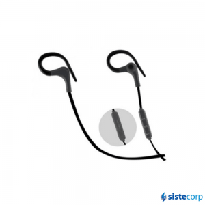 AURICULAR BLUETOOTH DEPORTIVO MANOS LIBRES  IN EAR NEGRO/PLATEADO NM-V6-B NETMAK(NM-V6-B) - Imagen 1